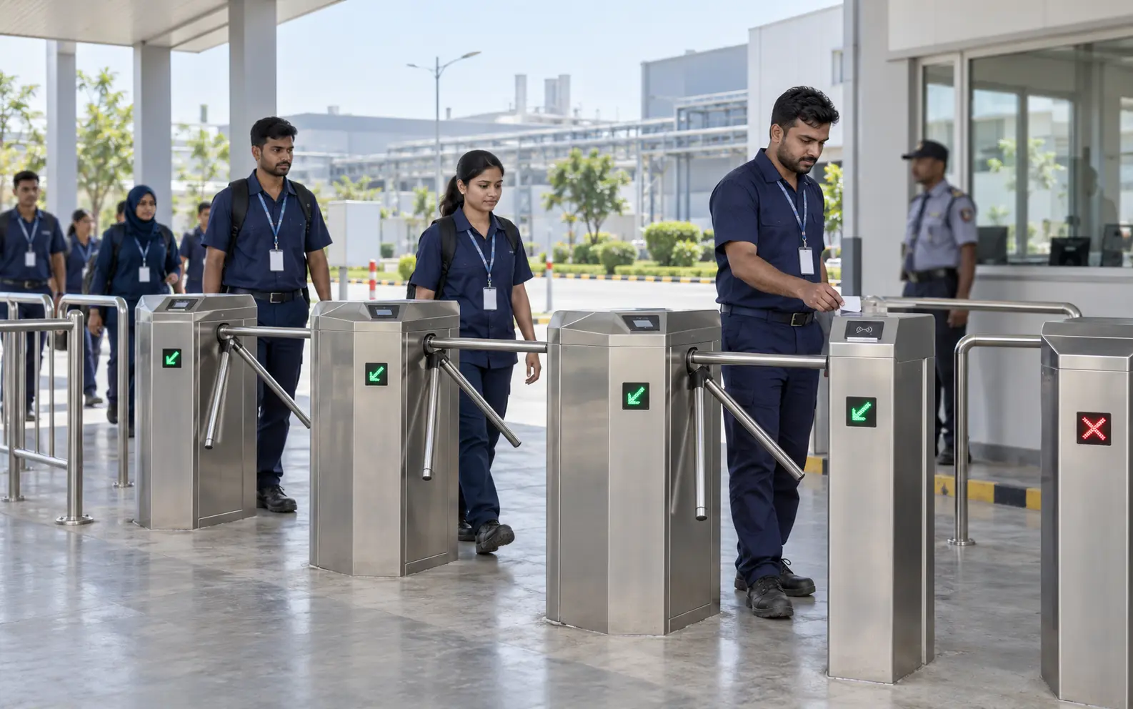 Factories & Industrial Sites turnstile gate access control in Bangladesh